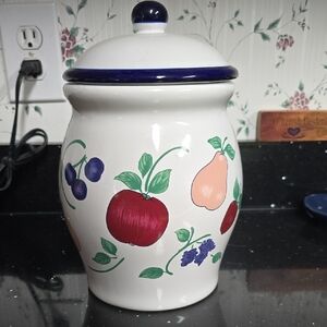 Vintage Princess House Orchard Melody 10" Cookie Jar
